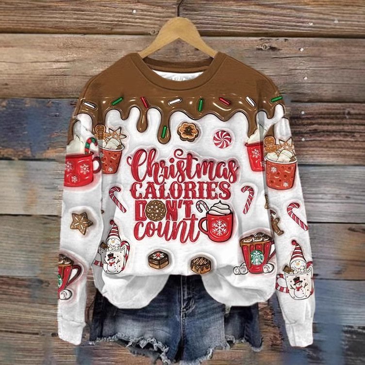 Lässig Rundhals Geblümt Sweatshirt Reißverschluss