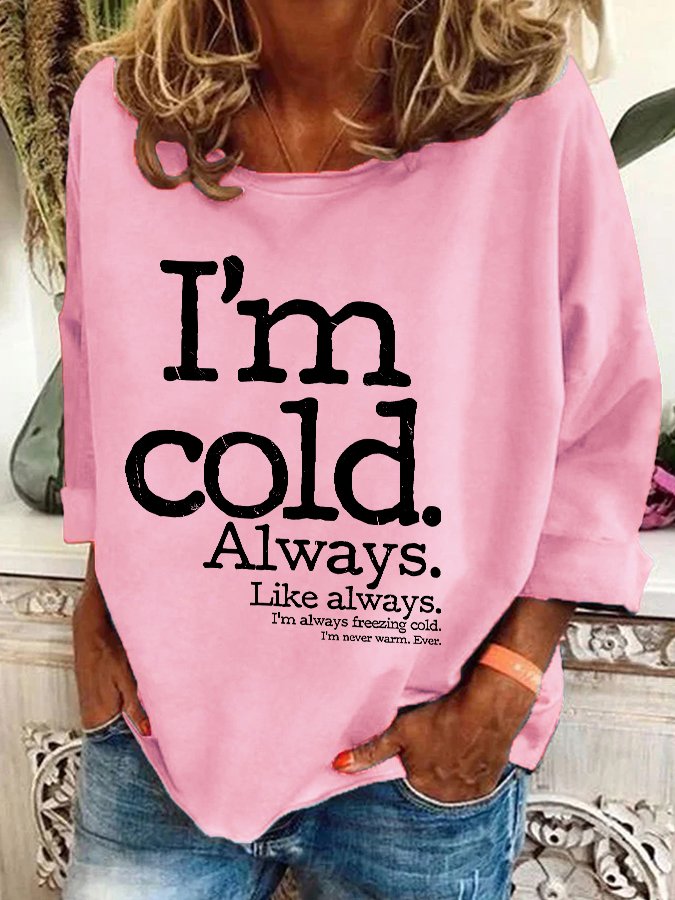 Lässig Rundhals Textbriefe Sweatshirt