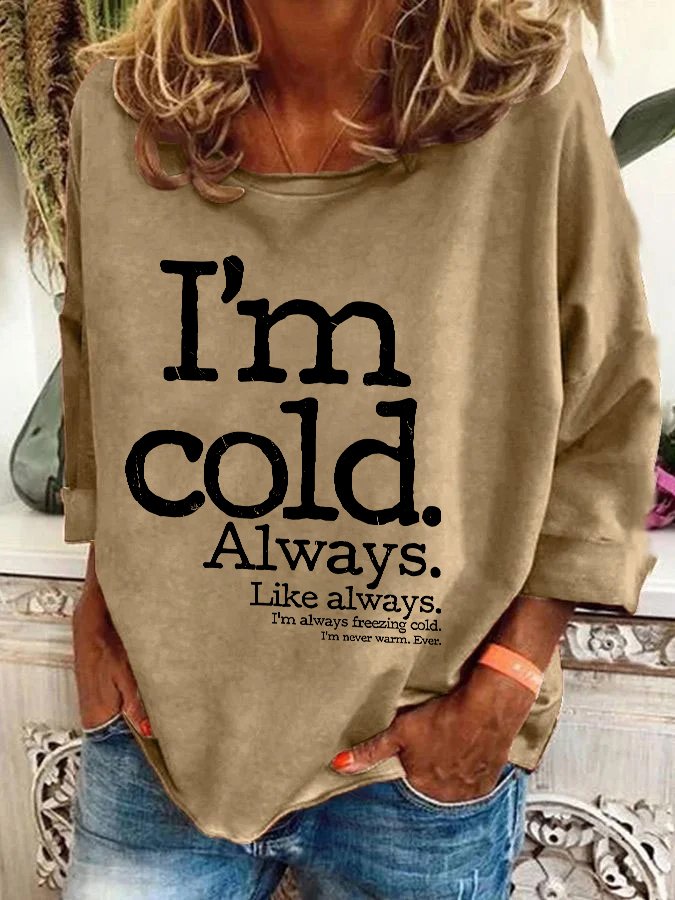 Lässig Rundhals Textbriefe Sweatshirt