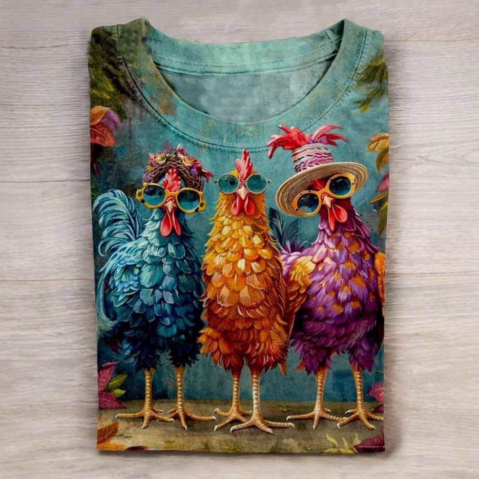Lässig Rundhals Tier Sweatshirt