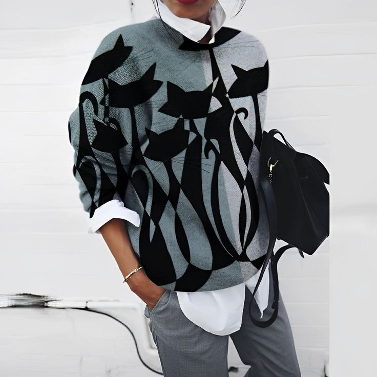 Lässig Rundhals Gestreift Sweatshirt Reißverschluss