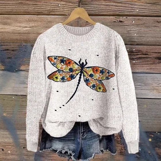 Lässig Rundhals Geblümt Sweatshirt