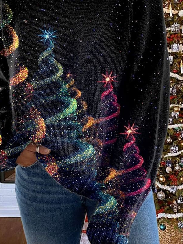 Lässig Rollkragen Weihnachten Sweatshirt