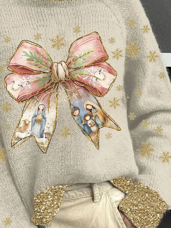 Lässig Rollkragen Schmetterling Sweatshirt