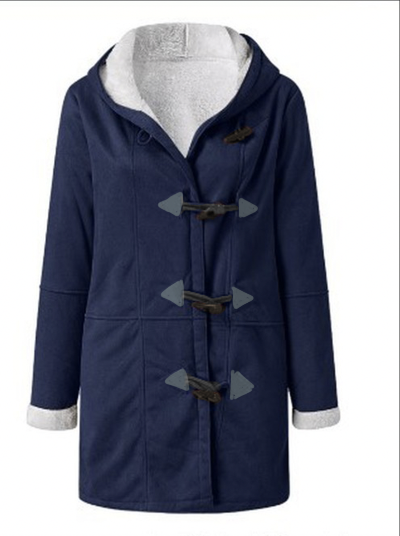 Damen Unifarben Vlies Weit Jacke
