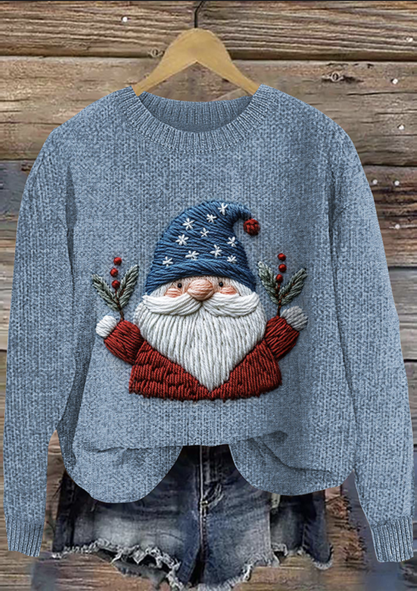 Damen Wolle/Stricken Tier Langarm Bequem Lässig Pullover