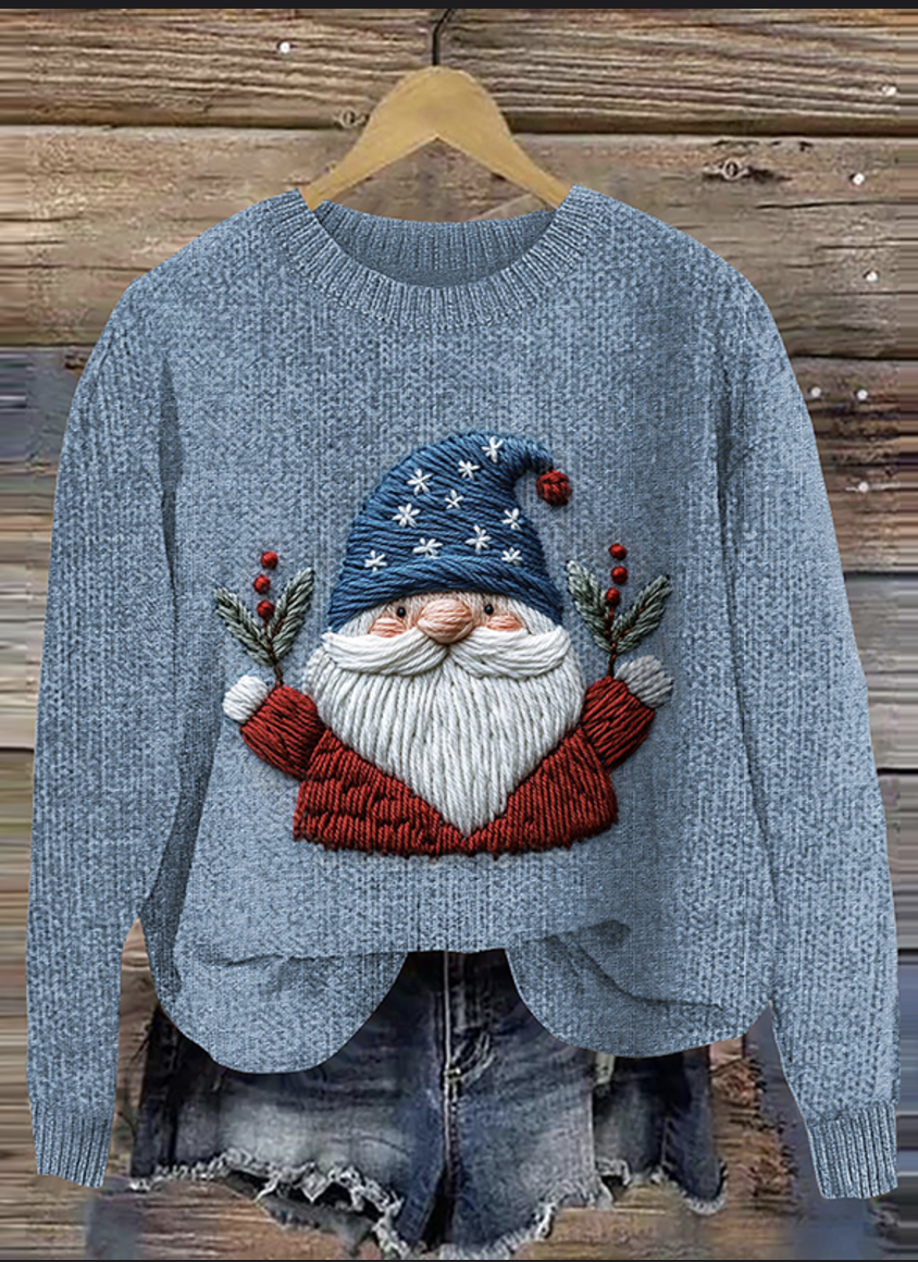 Damen Wolle/Stricken Tier Langarm Bequem Lässig Pullover