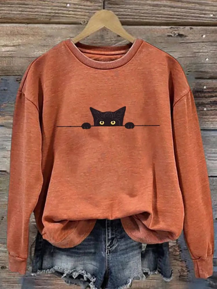 Retro Rundhals 3d Drucken Sweatshirt