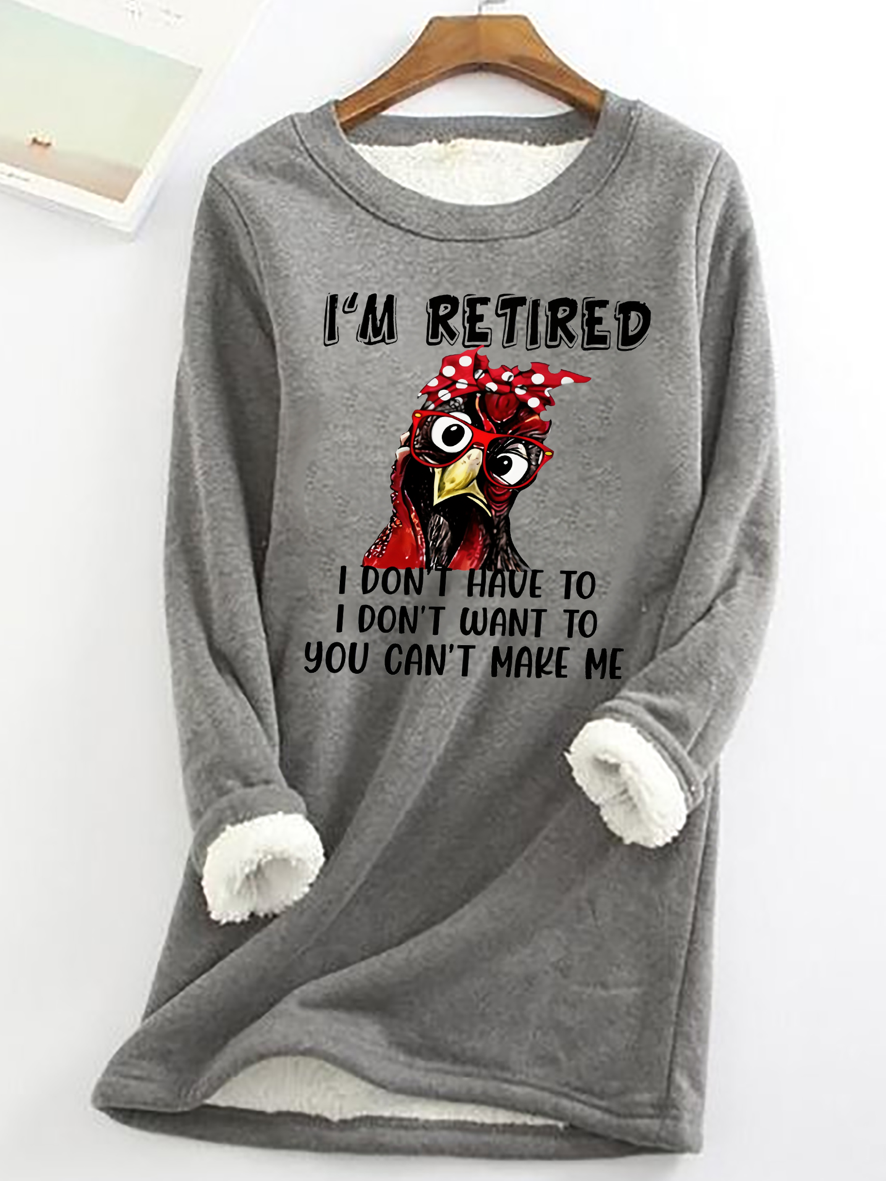 Lässig Rundhals Textbriefe Sweatshirt