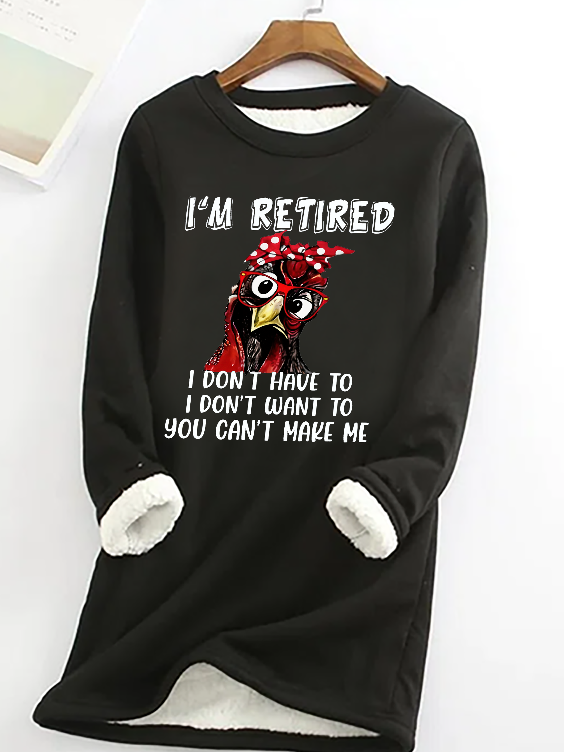 Lässig Rundhals Textbriefe Sweatshirt