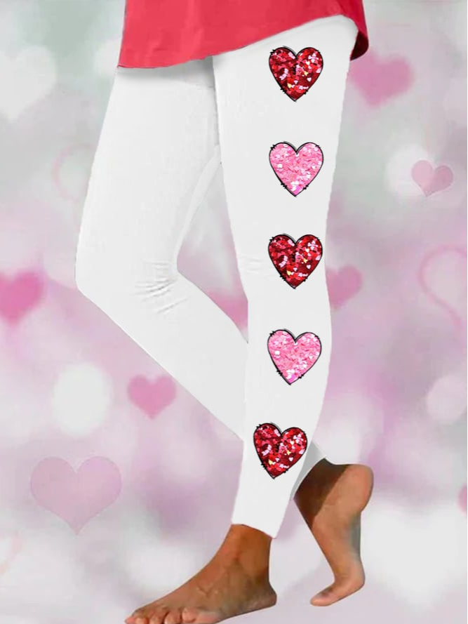 Lässig Herz/Herz Lang Leggings