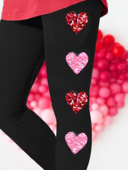 Lässig Herz/Herz Lang Leggings