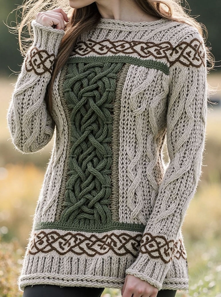 Damen Wolle/Stricken Tier Langarm Bequem Lässig Pullover