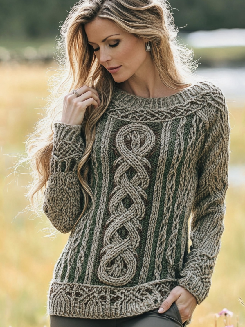 Damen Wolle/Stricken Tier Langarm Bequem Lässig Pullover