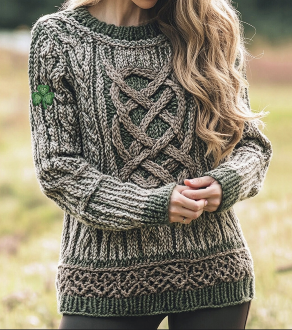 Damen Wolle/Stricken Tier Langarm Bequem Lässig Pullover