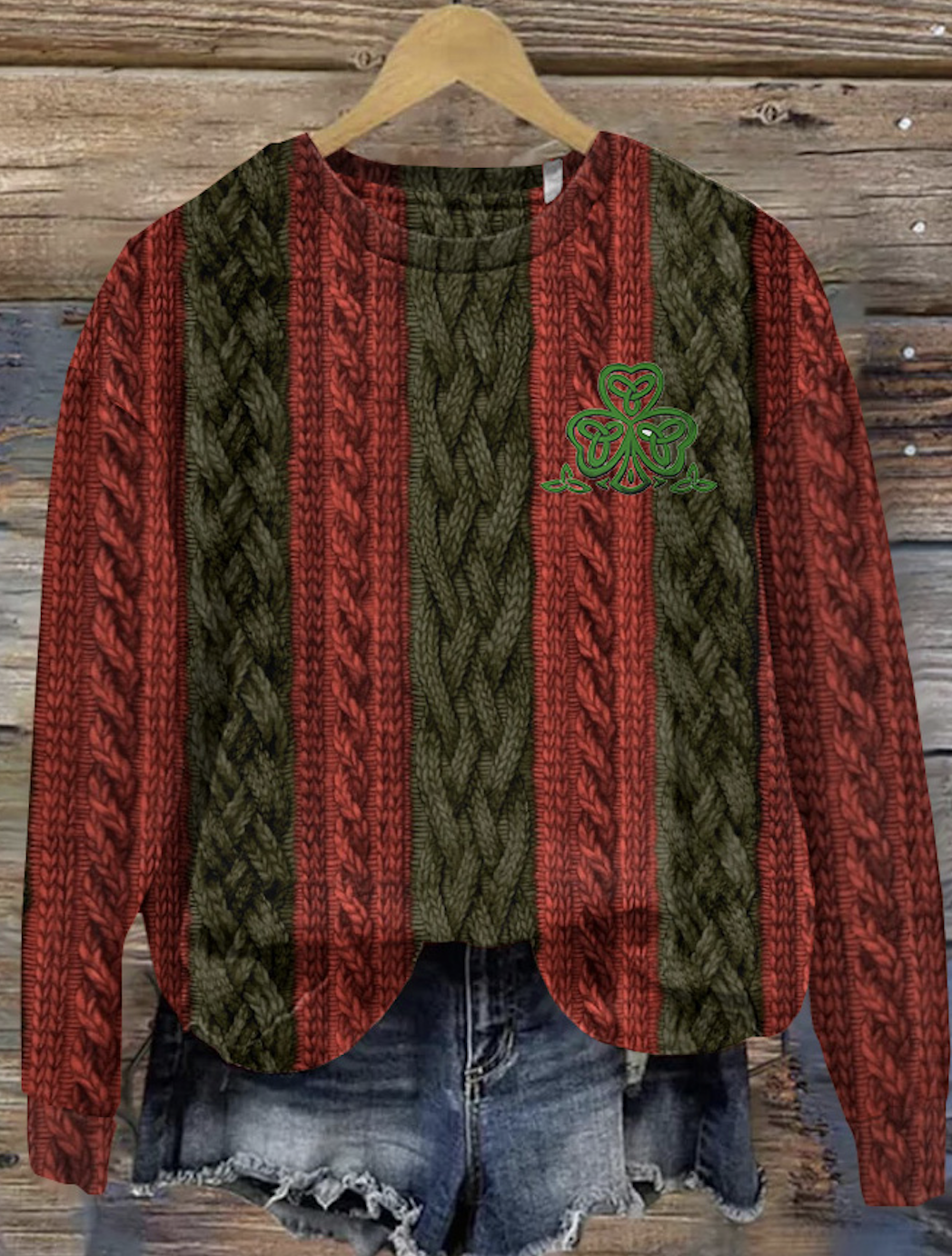 Damen Wolle/Stricken Tier Langarm Bequem Lässig Pullover