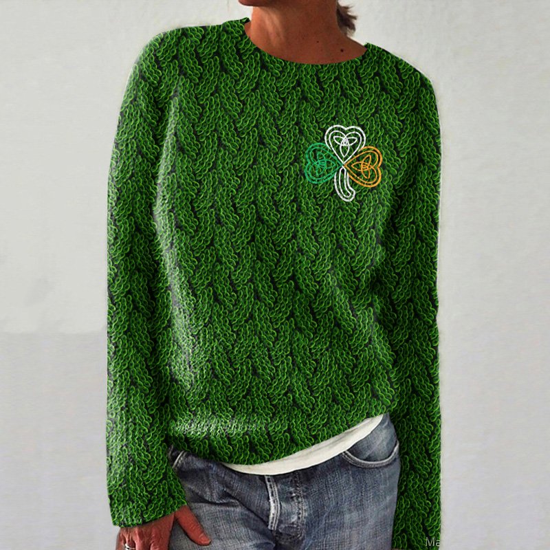 Damen Wolle/Stricken Tier Langarm Bequem Lässig Pullover