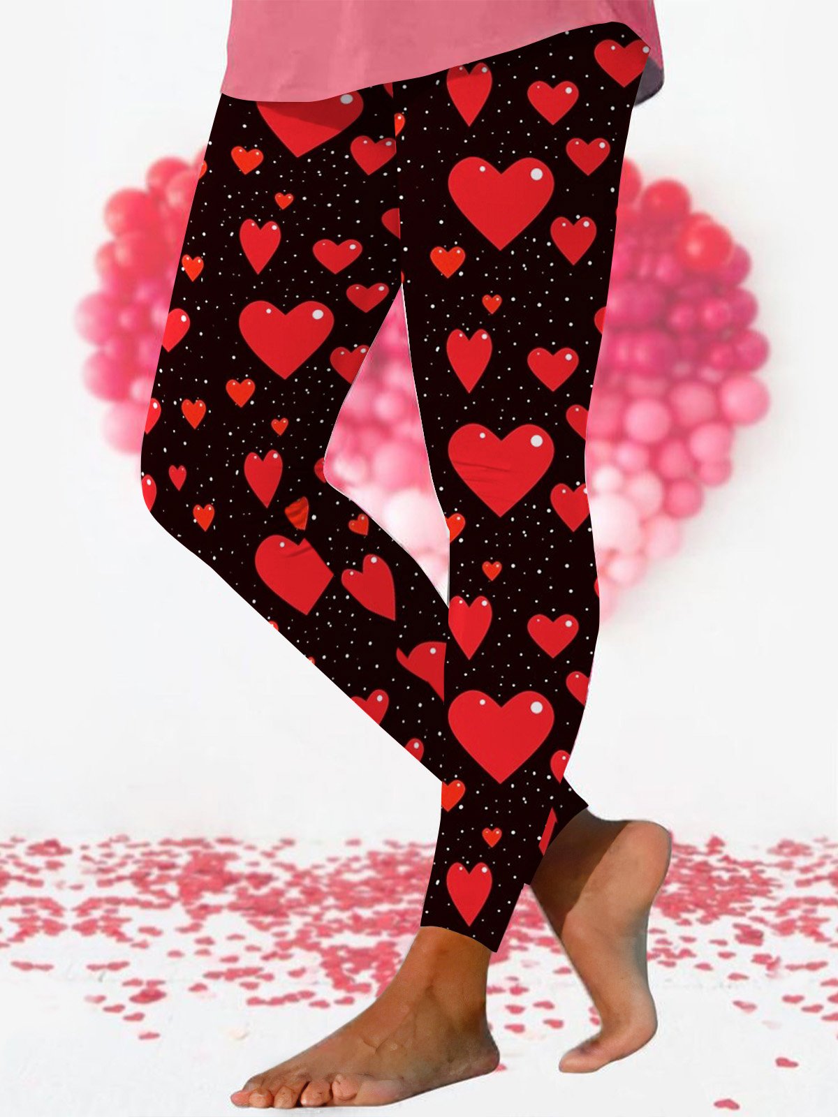 Lässig Polka Dots Lang Leggings