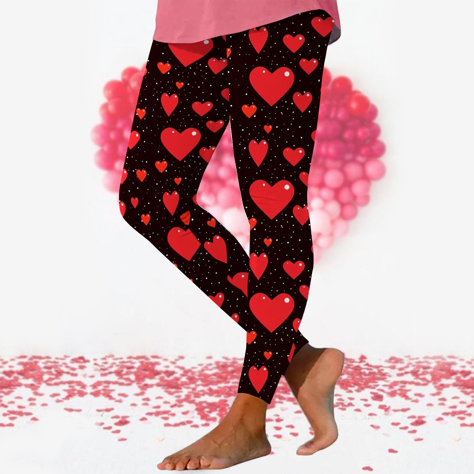 Lässig Polka Dots Lang Leggings