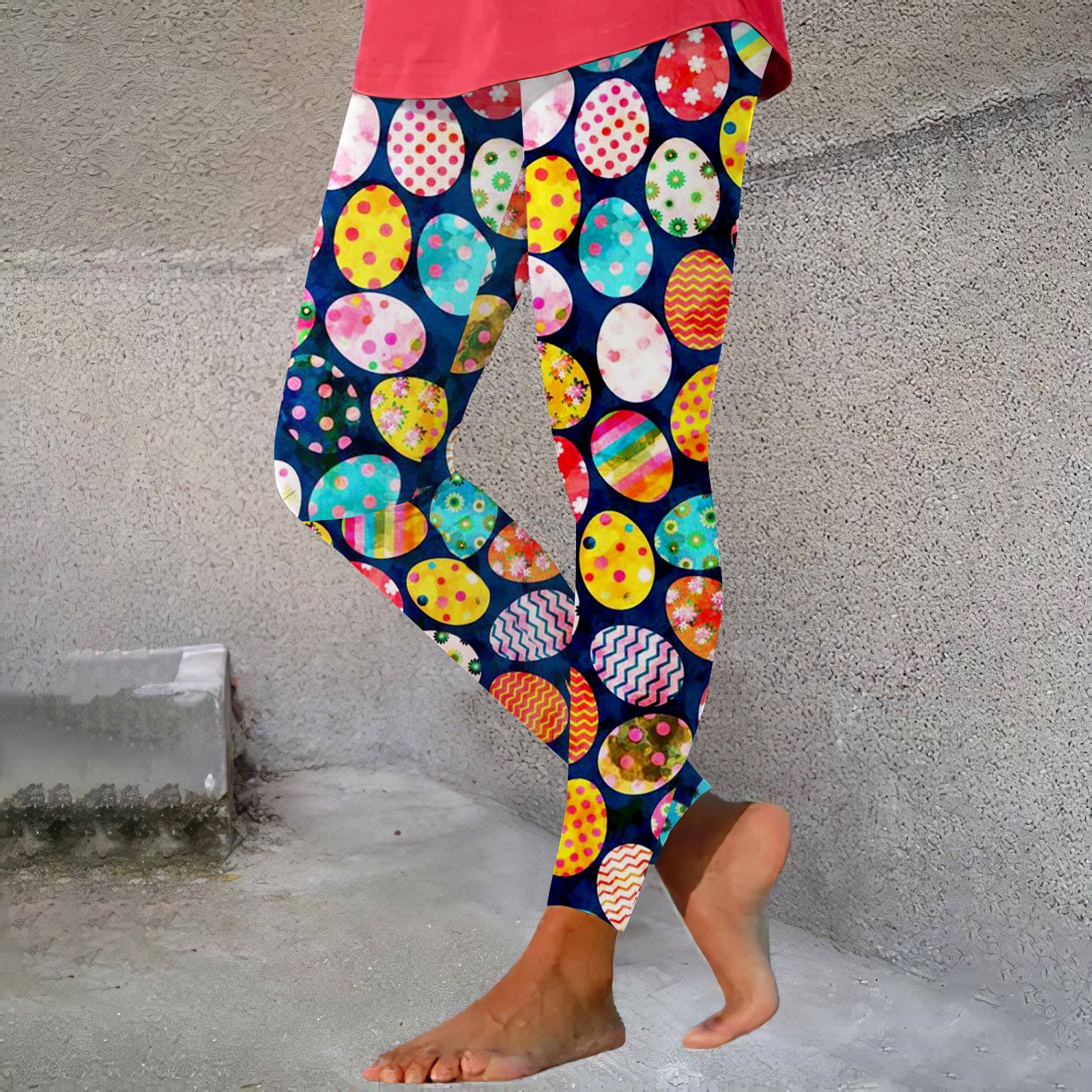 Lässig Geometrisch Lang Leggings