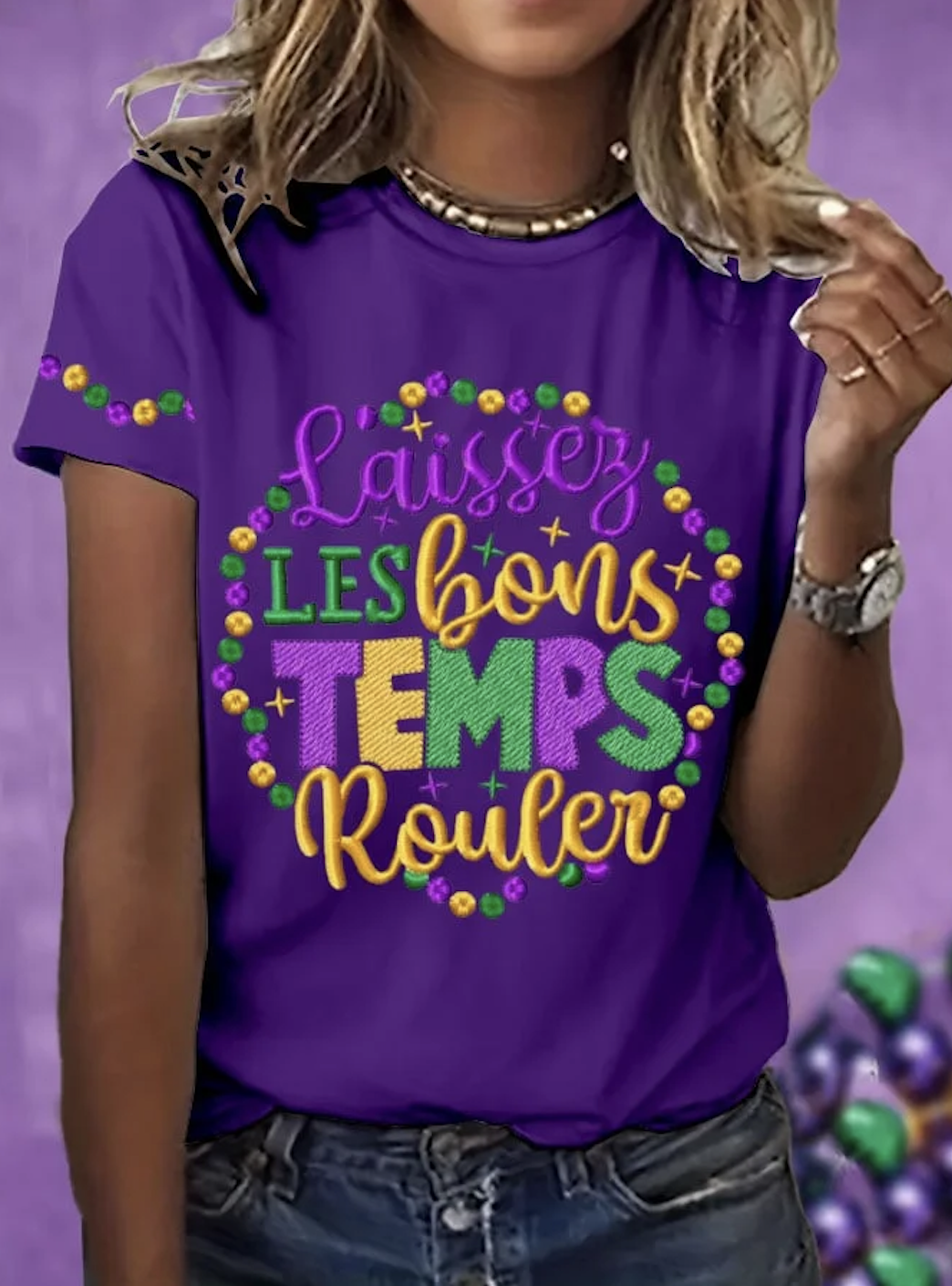 Lässig Textbriefe Rundhals Kurzarm T-Shirt