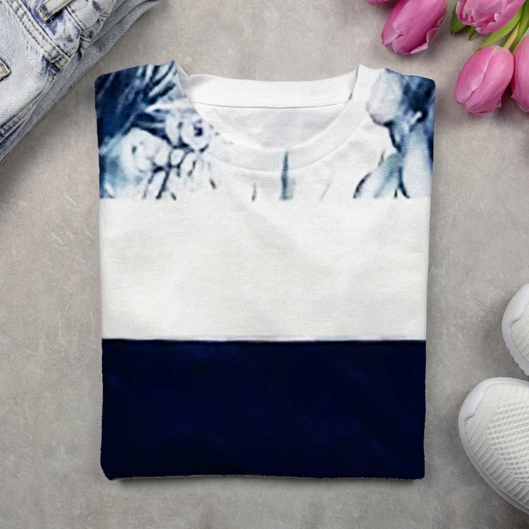 Lässig Geblümt Rundhals Langarm T-Shirt