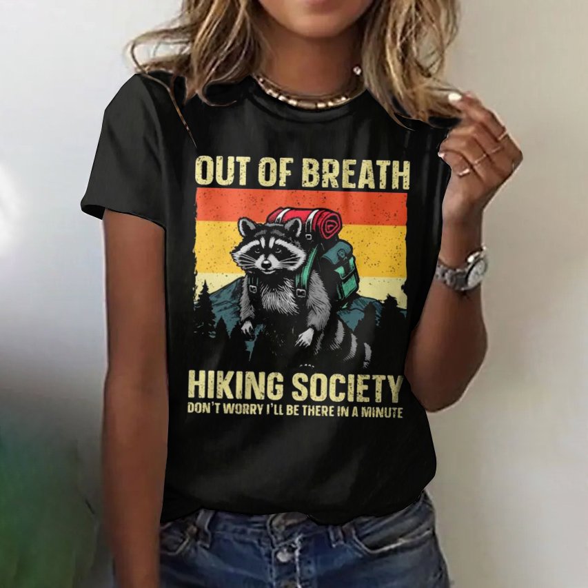 Lässig Tier Rundhals Kurzarm T-Shirt