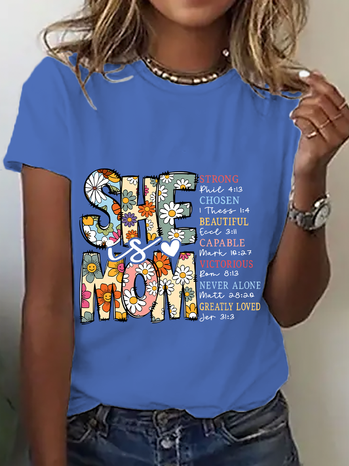 Lässig Textbriefe Rundhals Kurzarm T-Shirt
