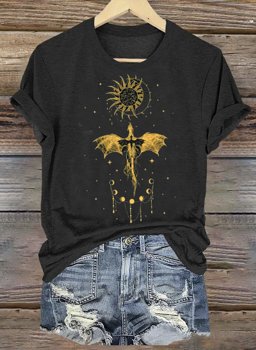 Lässig Tier Rundhals Kurzarm T-Shirt