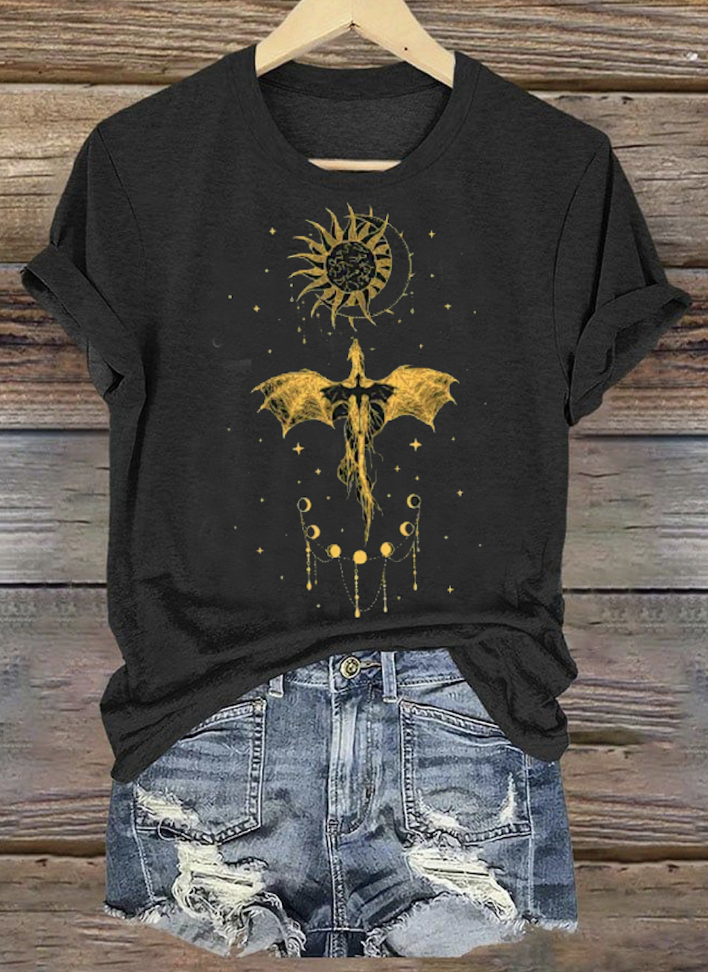 Lässig Tier Rundhals Kurzarm T-Shirt