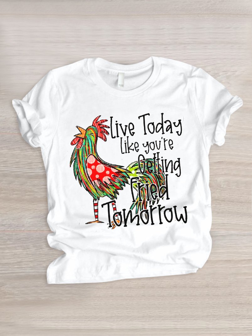 Lässig Tier Rundhals Kurzarm T-Shirt