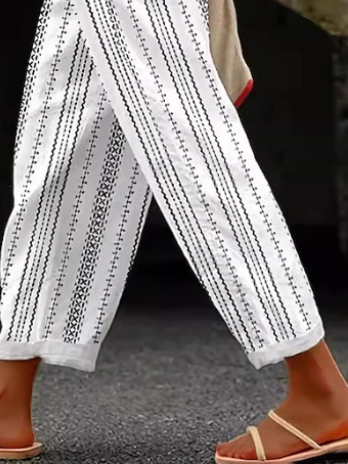 Lässig Geometrisch Lang Hose