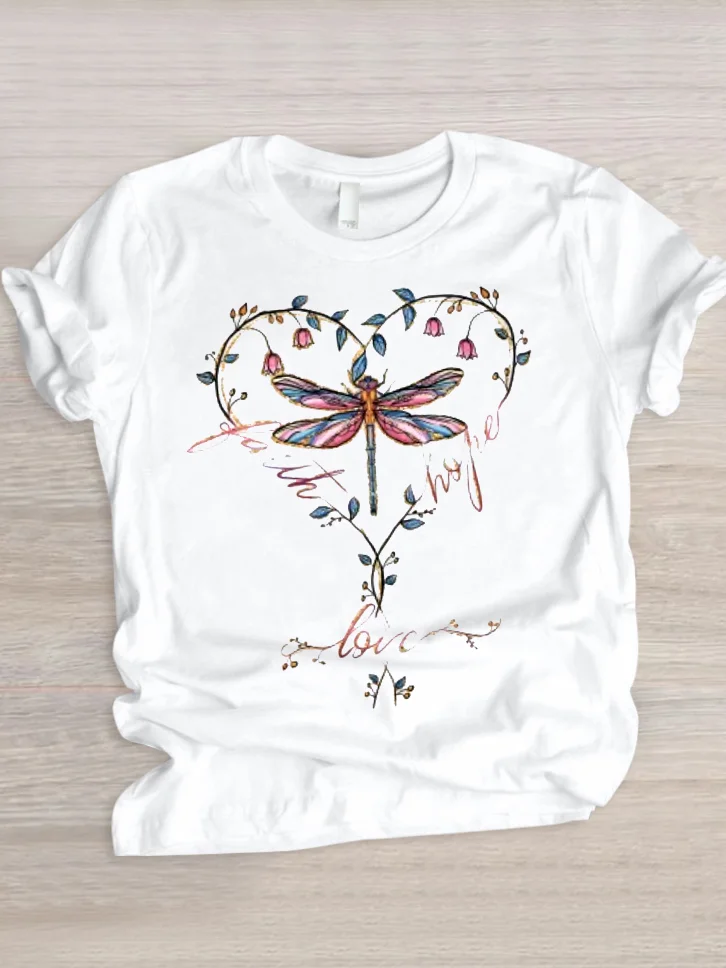 Lässig Tier Rundhals Kurzarm T-Shirt