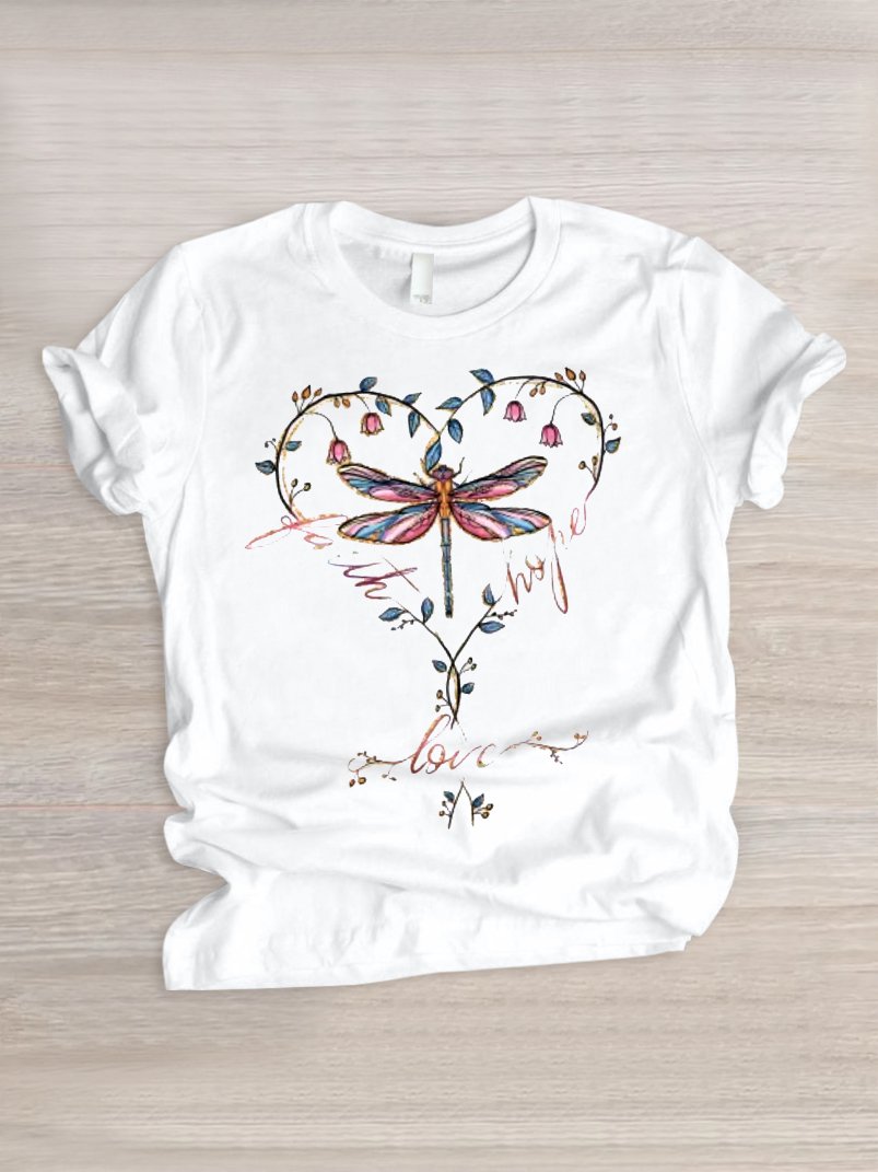 Lässig Tier Rundhals Kurzarm T-Shirt