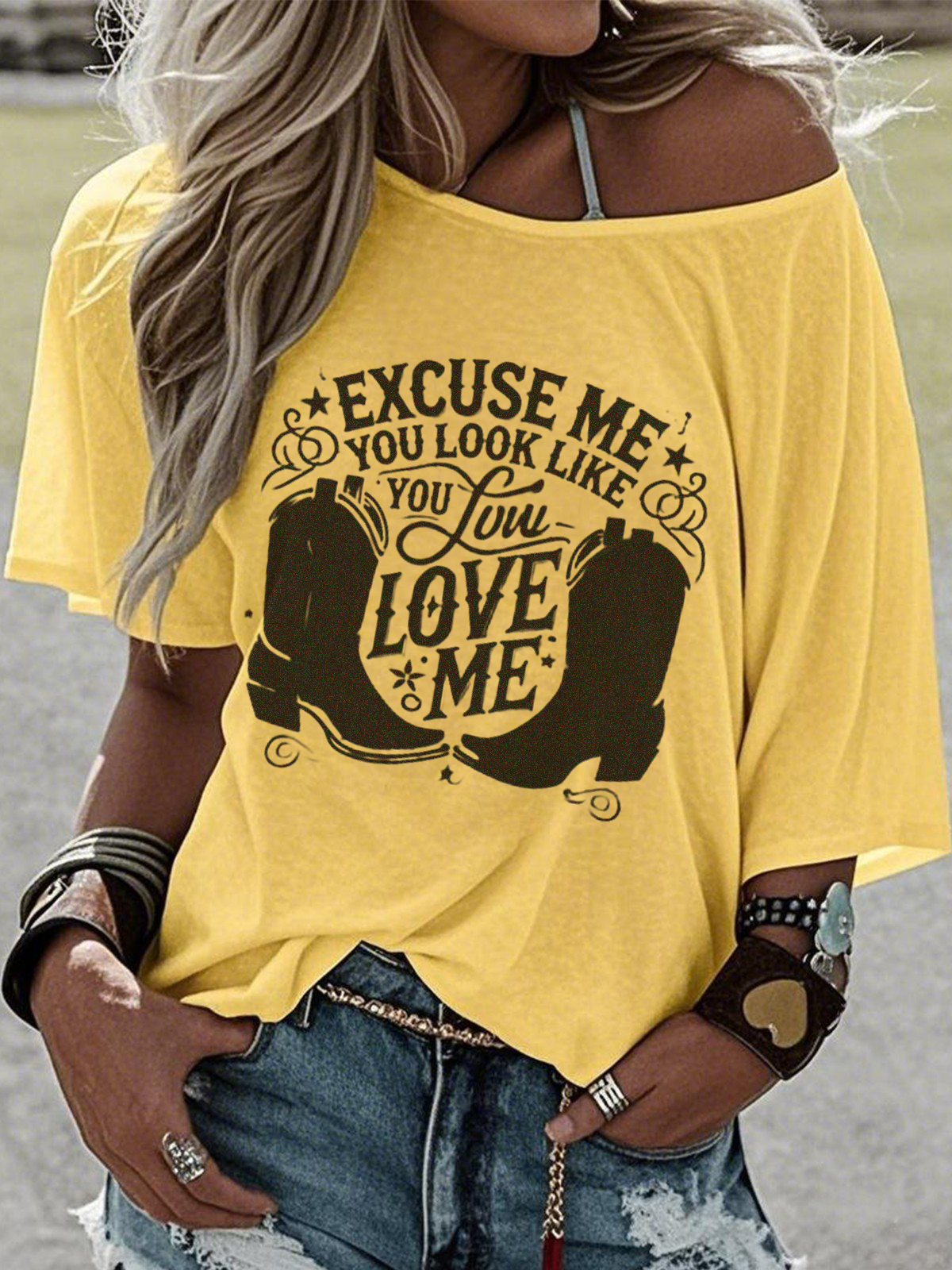 Lässig Wilder Westen Rundhals Kurzarm T-Shirt
