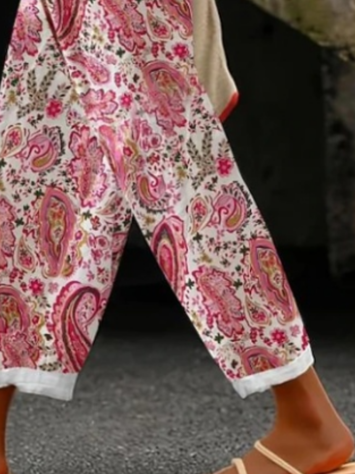Lässig Paisley Lang Hose