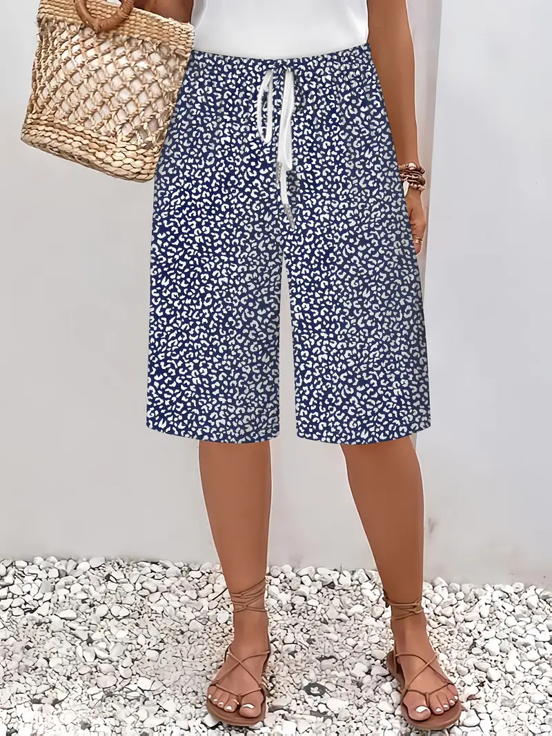Damen Geblümt Fünfte Hose Hose Lässig Sommer Hose