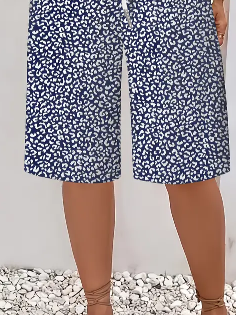 Damen Geblümt Fünfte Hose Hose Lässig Sommer Hose