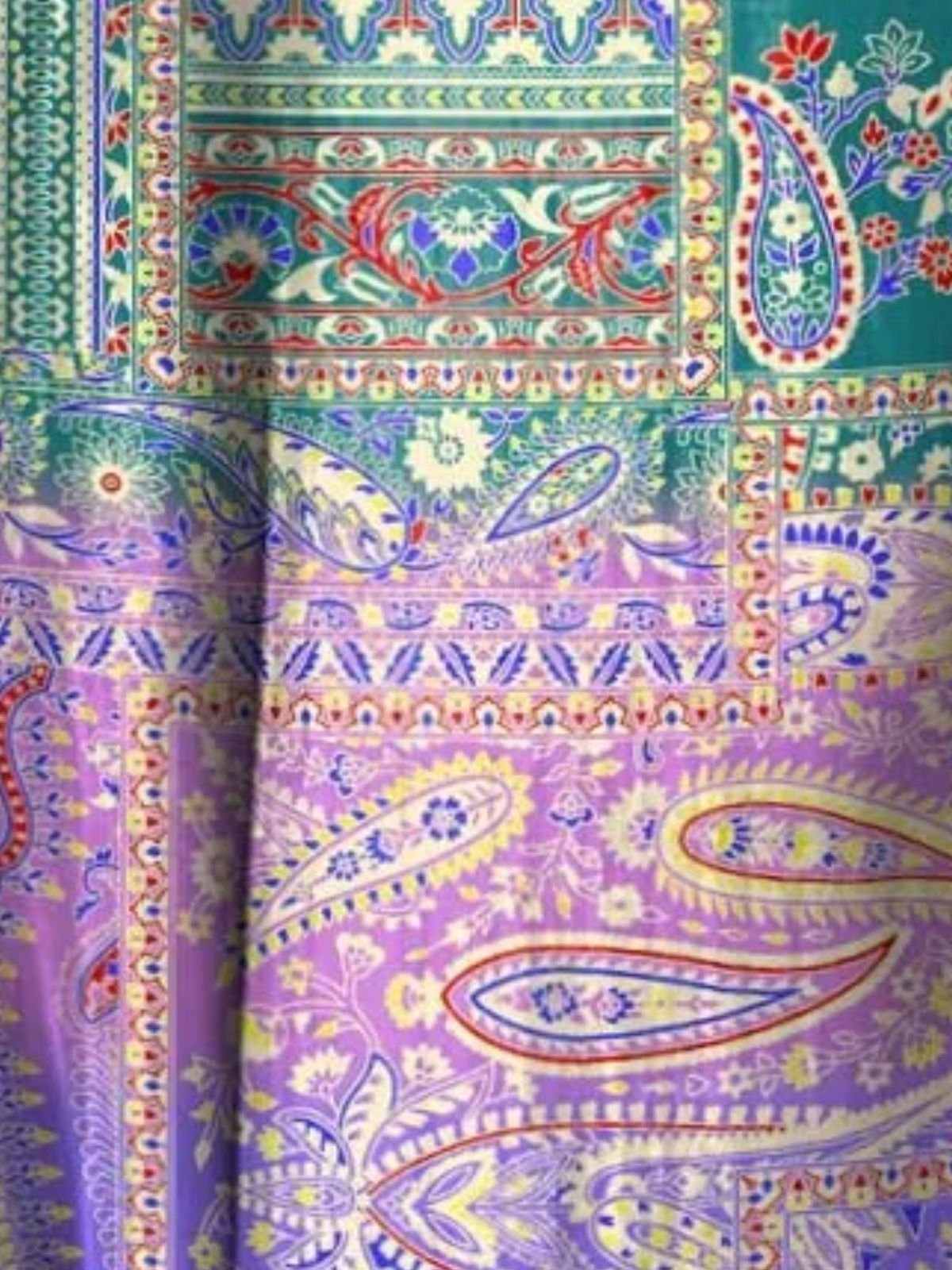 Damen Paisley Rundhals Ärmellos Bequem Lässig Midikleid