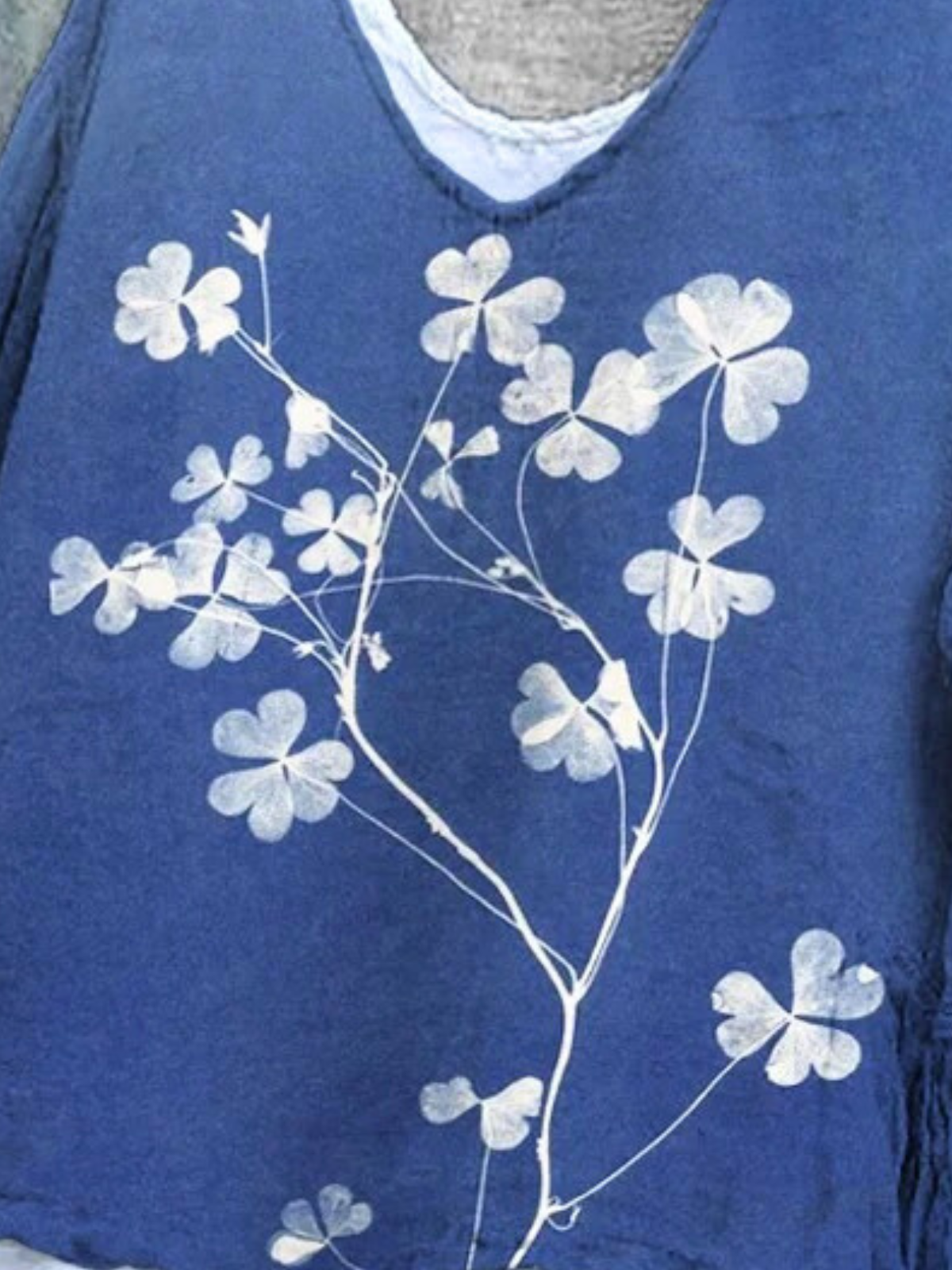 Lässig Geblümt Rundhals Langarm T-Shirt
