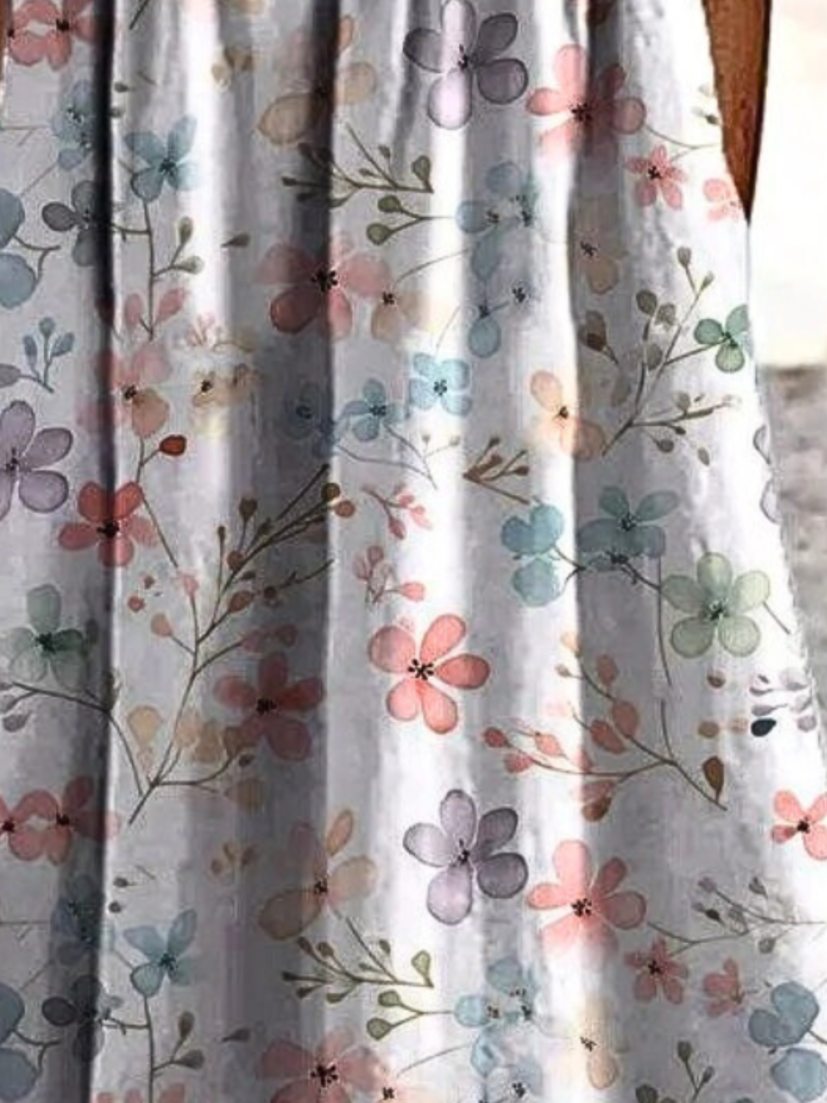 Damen Geblümt Rundhals Kurzarm Bequem Lässig Maxikleid