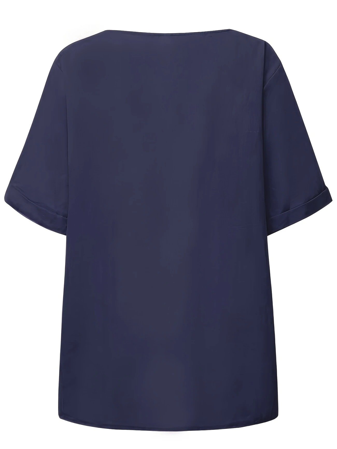 Rundhals Halbarm Geblümt Regelmäßig Regelmäßige Passform Bluse für Damen