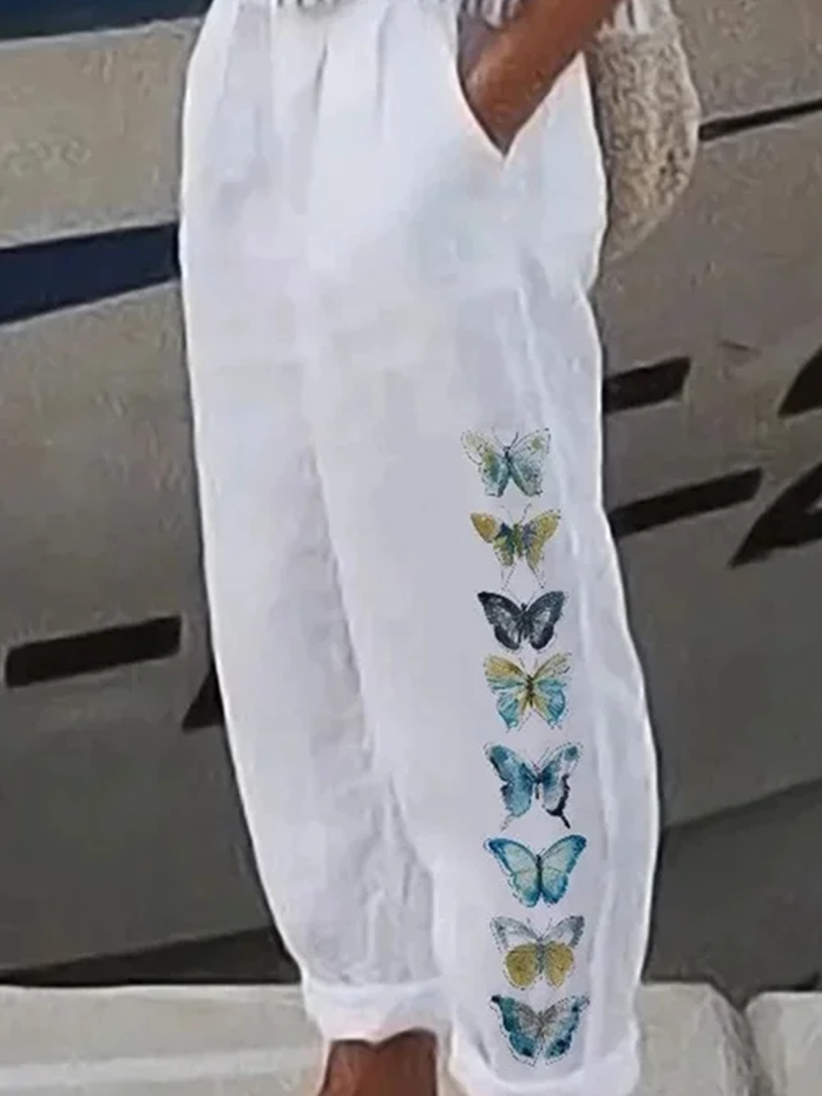 Lässig Schmetterling Lang Hose