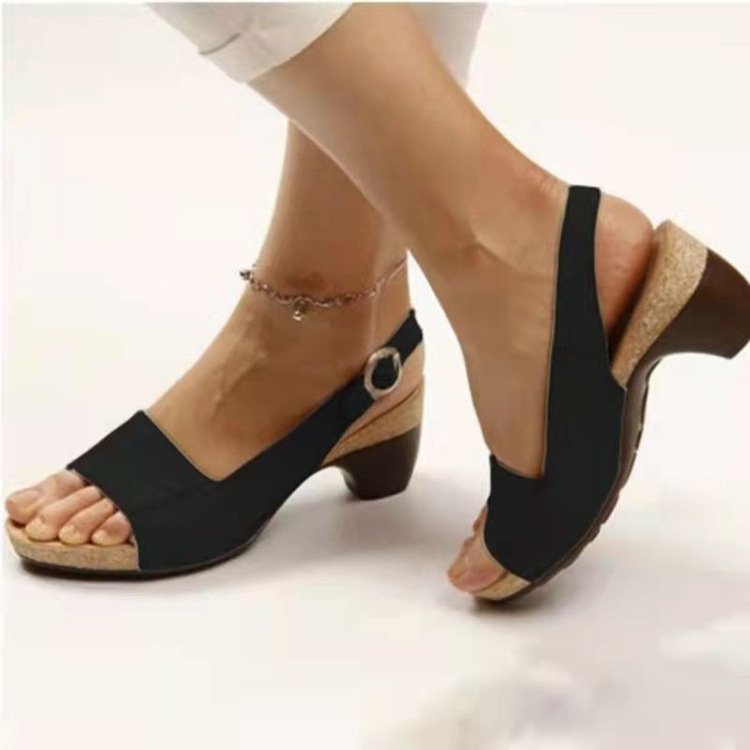 Retro Unifarben Nach der Schnürung Blockabsatz Zurück leere Schuhe
