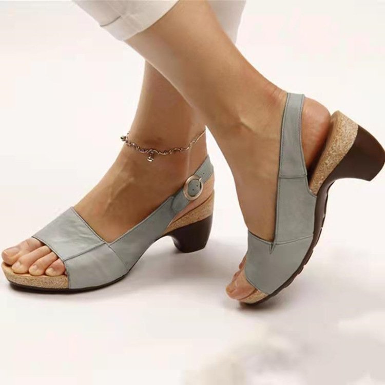 Retro Unifarben Nach der Schnürung Blockabsatz Zurück leere Schuhe