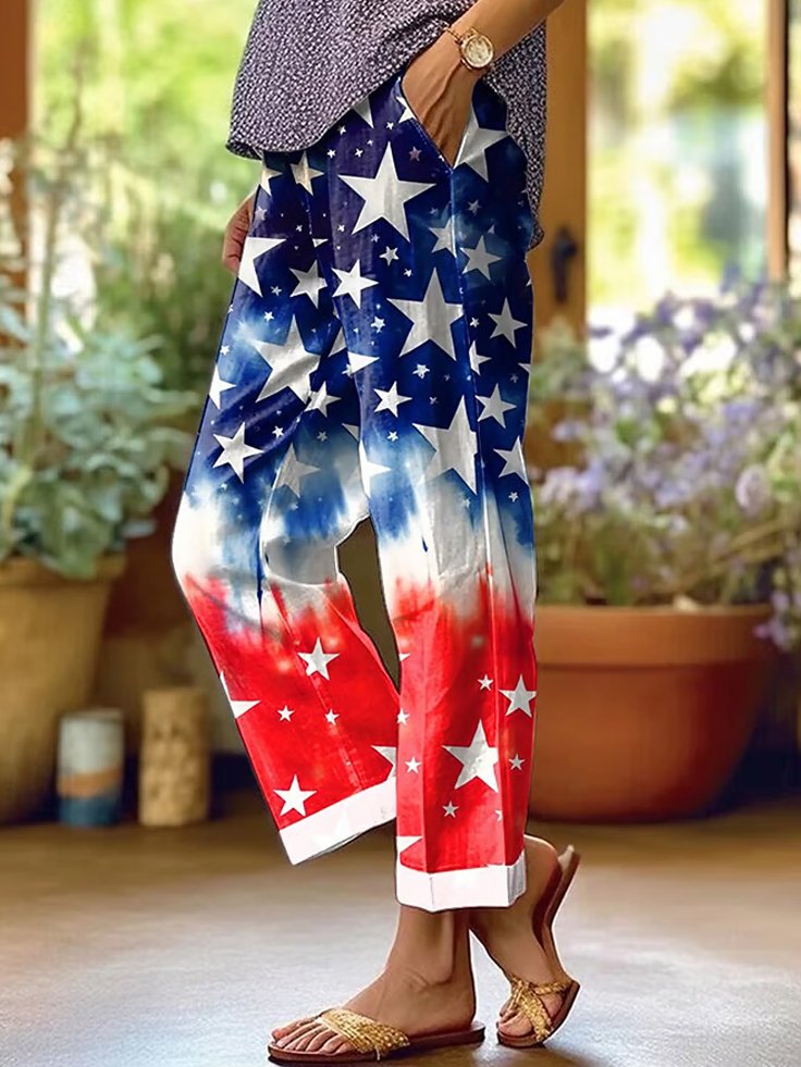 Damen Geometrisch Lang Hose Lässig Frühling/Herbst Hose