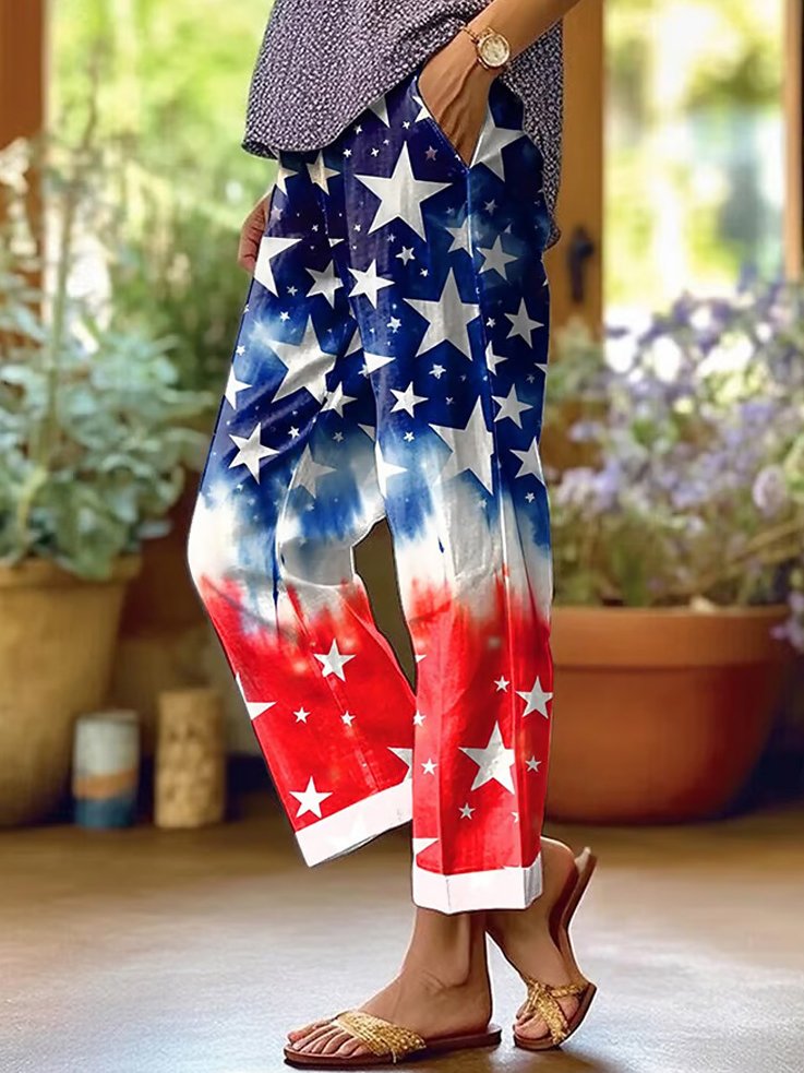 Damen Geometrisch Lang Hose Lässig Frühling/Herbst Hose