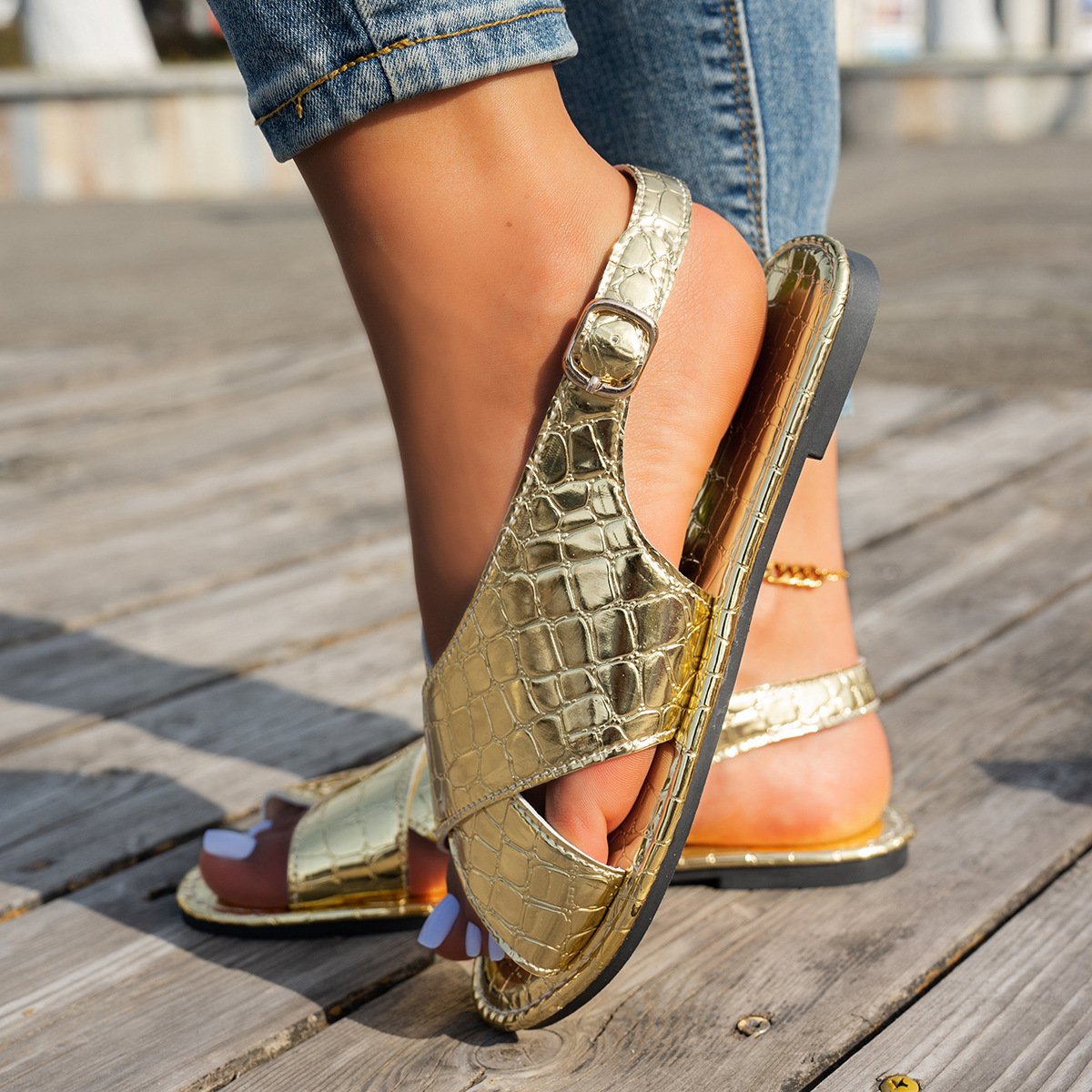 Lässig Unifarben Slip On Flach Rutschfest