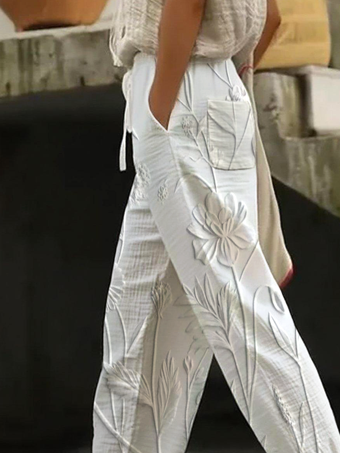 Damen 3d Drucken Lang Hose Retro Frühling/Herbst Hose