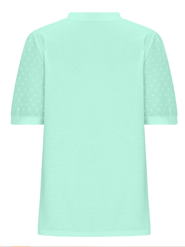 Lässig Polka Dots V-Ausschnitt Kurzarm T-Shirt